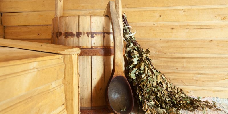 interior of sauna